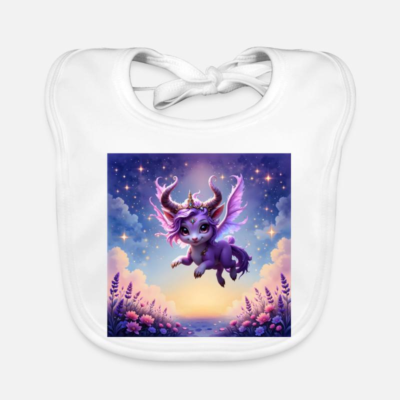 Purple Dragon Moonflight Organic Baby Bibs