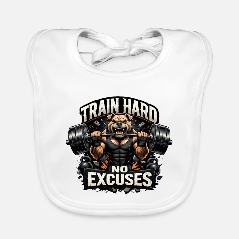 Entraînez-vous dur Sans excuses Bavoir bio Bébé