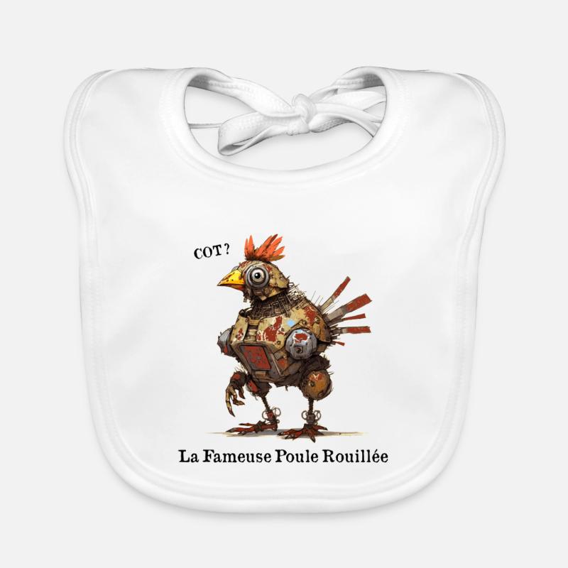 THE FAMOUS RUSTY HEN! Organic Baby Bibs