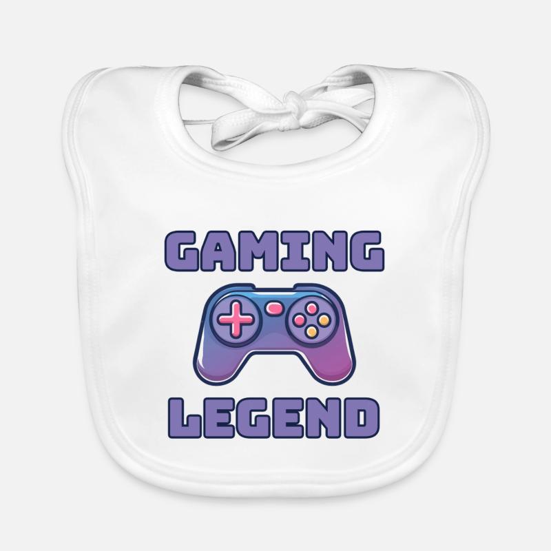 Gift idea for console video game players Organic Baby Bibs