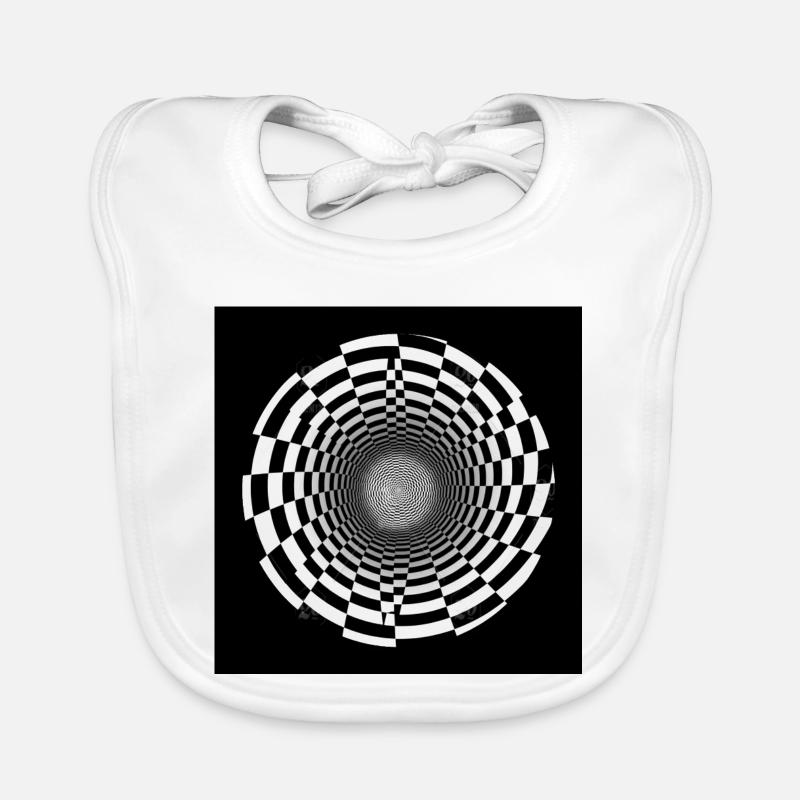 Vortex optique noir et blanc Bavoir bio Bébé