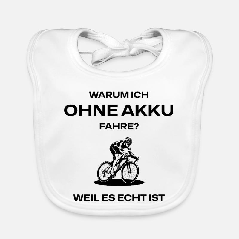 Radfahrer Silhouette Schwarz Baby Bio-Lätzchen