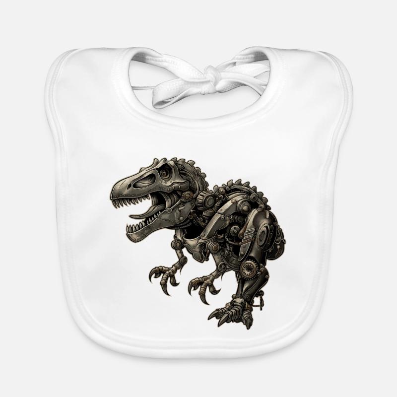 Mechanical dinosaur – T-Rex robot Organic Baby Bibs