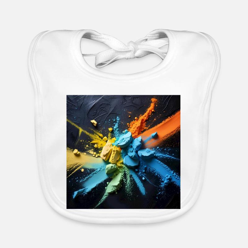 Rainbow dust explosion Organic Baby Bibs