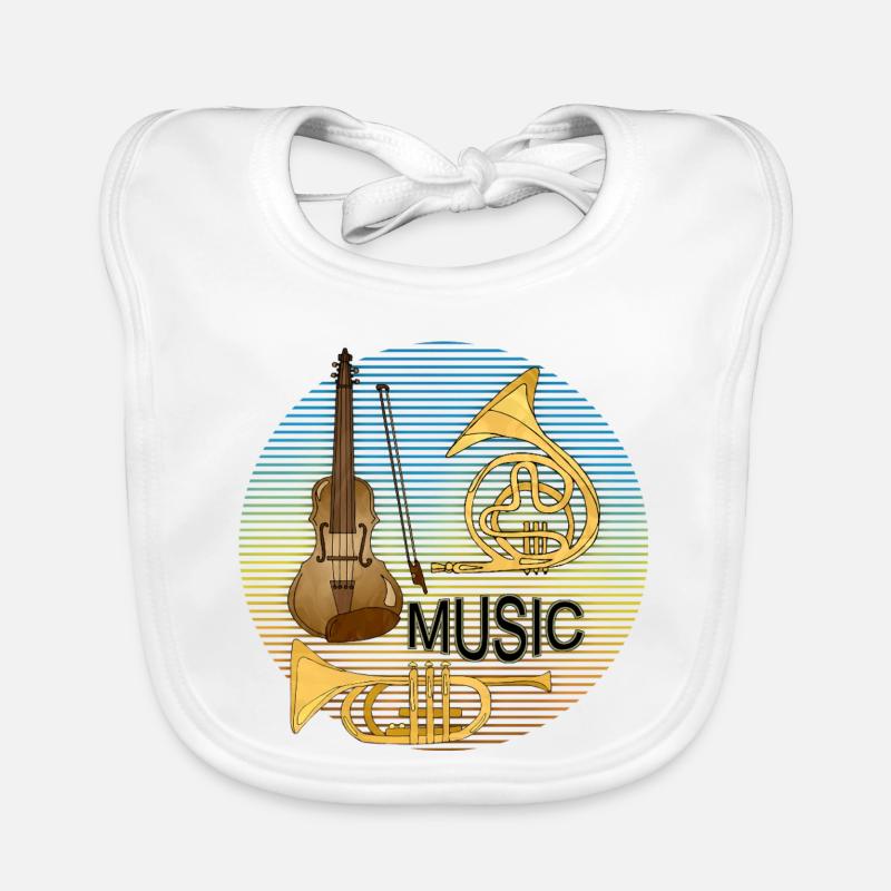 Musical instruments Organic Baby Bibs