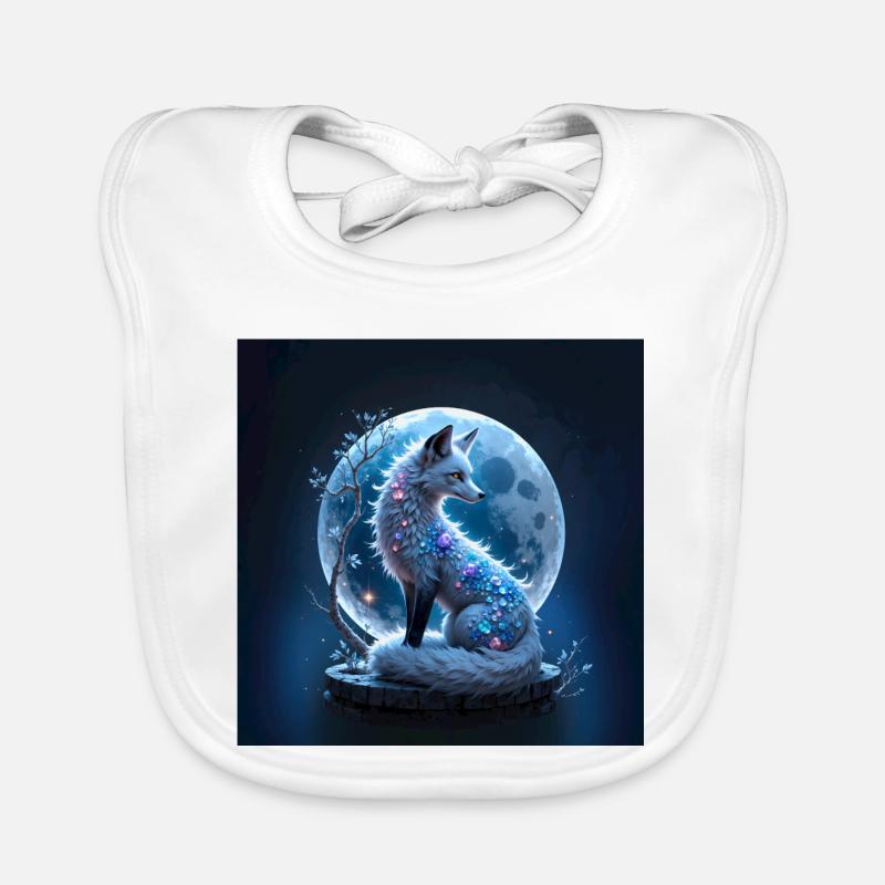 Blue Gem Lunar Fox Organic Baby Bibs