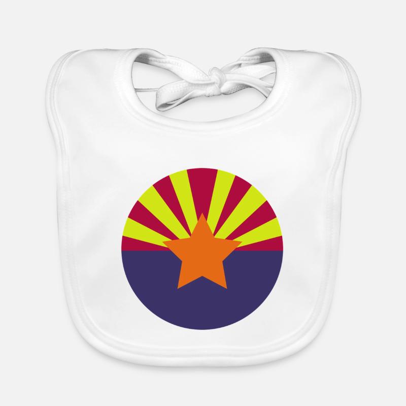 Drapeau rond de l’Arizona Bavoir bio Bébé