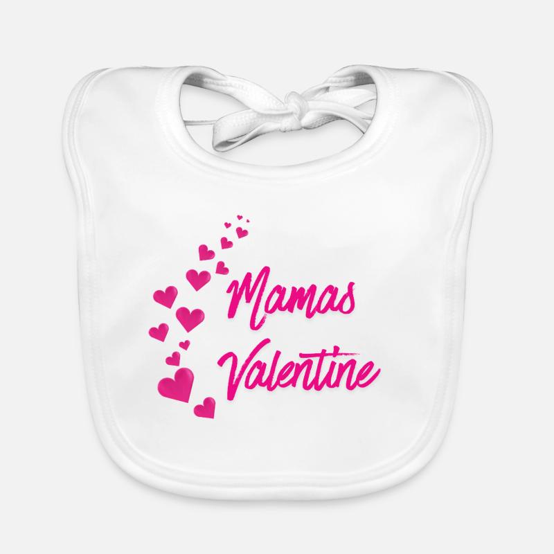 La Saint-Valentin de maman – Un doux cadeau de Saint-Valentin Bavoir bio Bébé