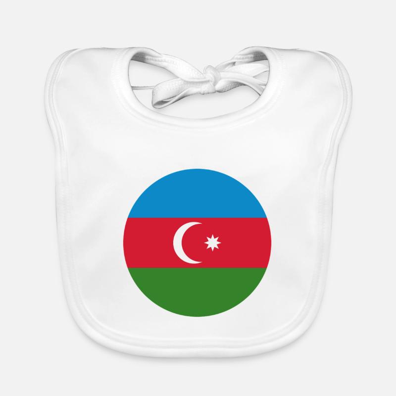 Drapeau rond de l’Azerbaïdjan Bavoir bio Bébé