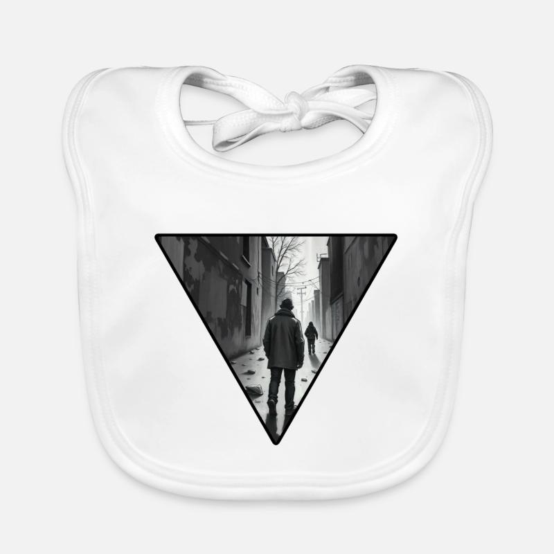 Chemin de ruelle Urbain Noir Bavoir bio Bébé