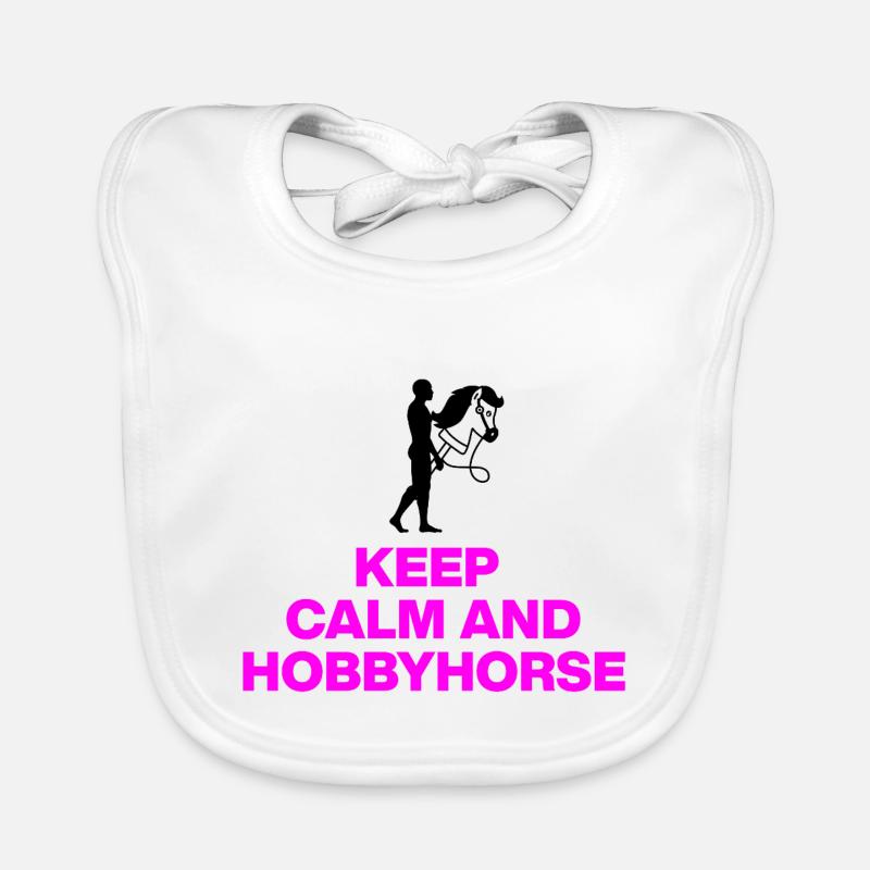 RESTEZ CALMES ET CHEVAL DE BATAILLE ! HOBBYHORSING CHEVAL DE BATAILLE Bavoir bio Bébé