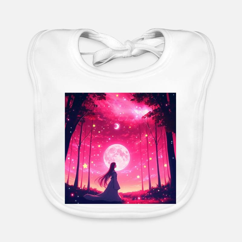 Forêt de rêves au clair de lune Bavoir bio Bébé