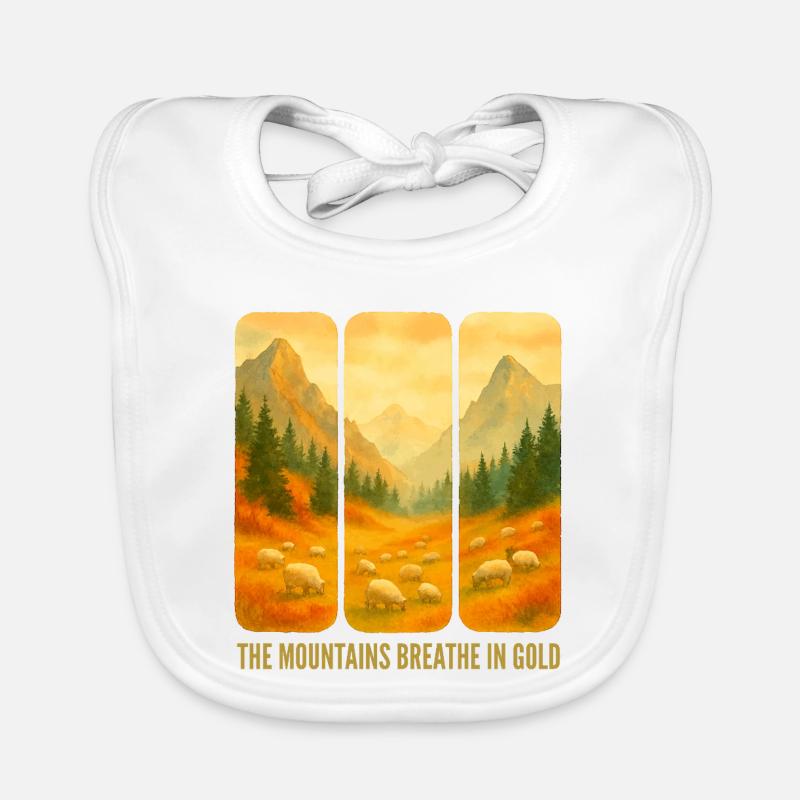 Des montagnes respirant de l’or Bavoir bio Bébé