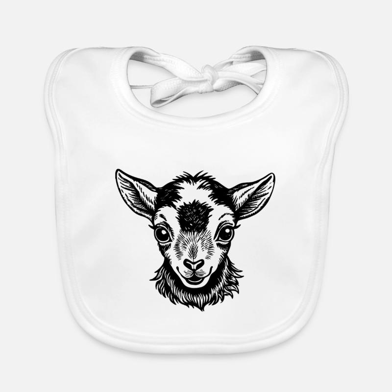 Visage de chevreau bébé Bavoir bio Bébé