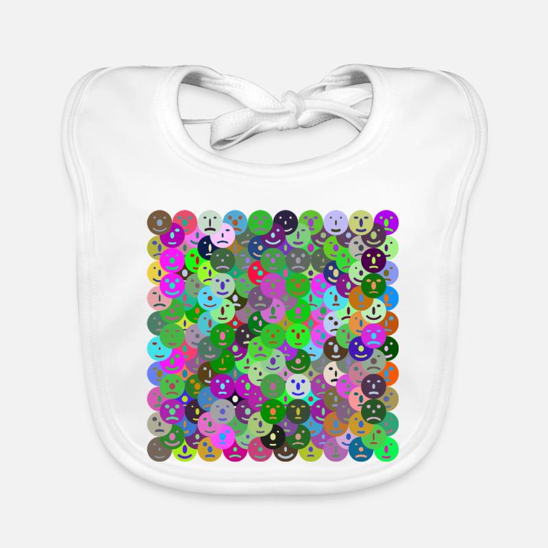 Collage de visages Bavoir bio Bébé