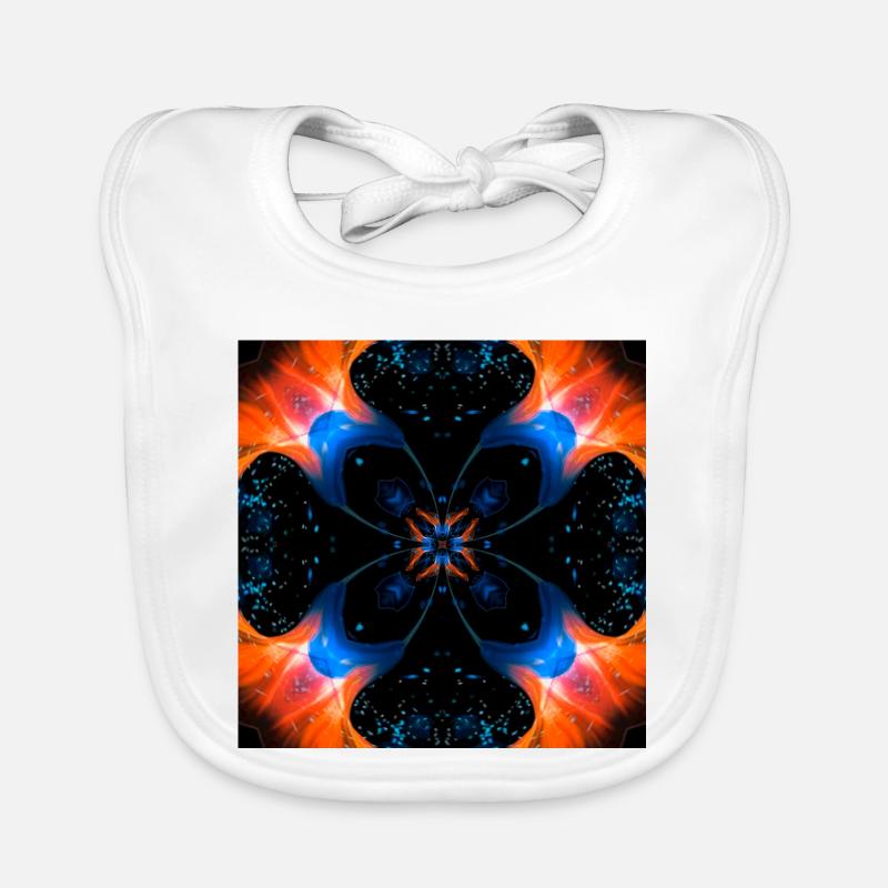 Fraktalkunst Digitale Blume Baby Bio-Lätzchen