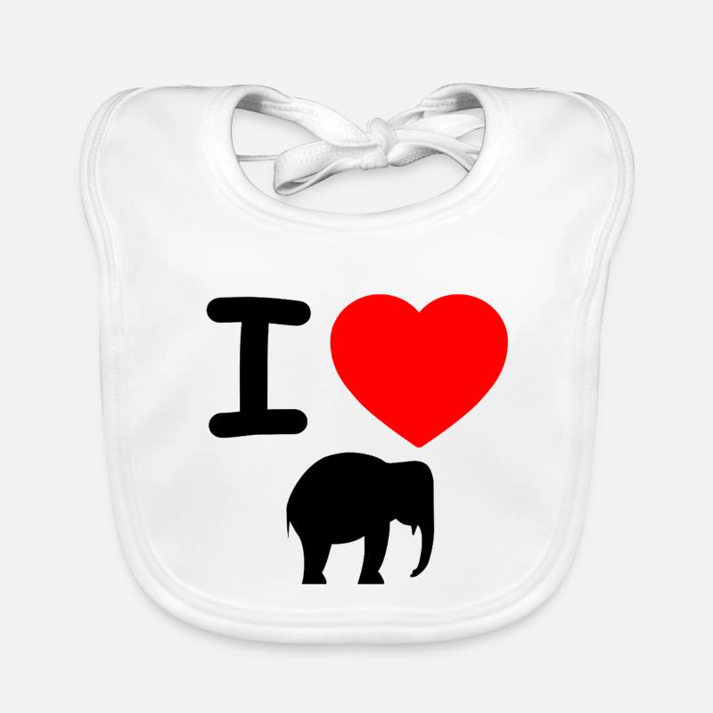 Éléphant Bavoir bio Bébé