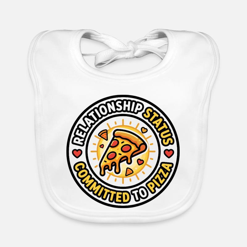 Relationship Status Committed to Pizza Baby Bio-Lätzchen