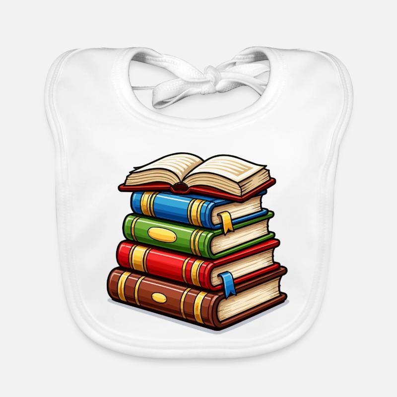 Bücherstapel Buch Baby Bio-Lätzchen