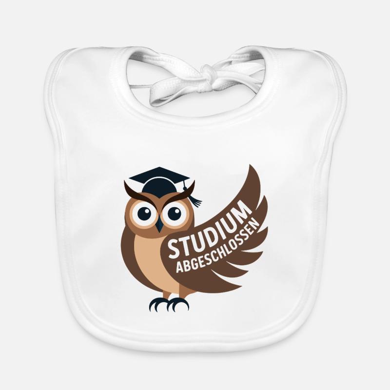 Eule - Studium abgeschlossen Baby Bio-Lätzchen