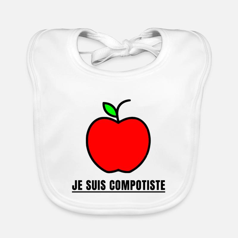 ICH BIN EIN KOMPOTIST (Apfel, Verschwörung) Baby Bio-Lätzchen