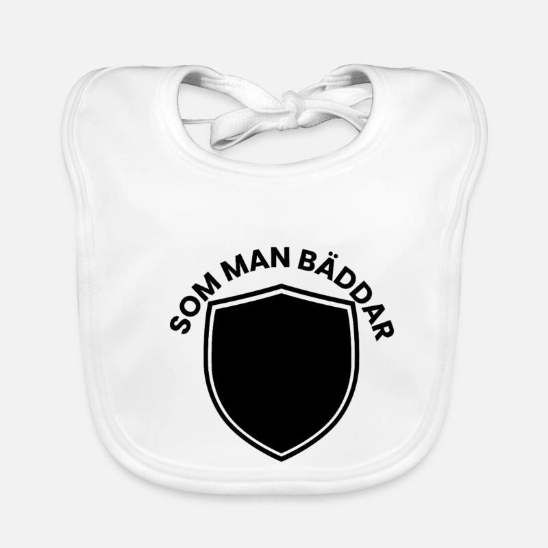 Ring Text Shield Design Organic Baby Bibs