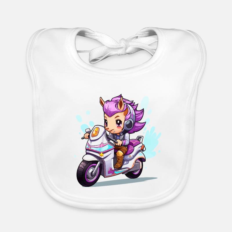 Chibi Motorradheldin Baby Bio-Lätzchen