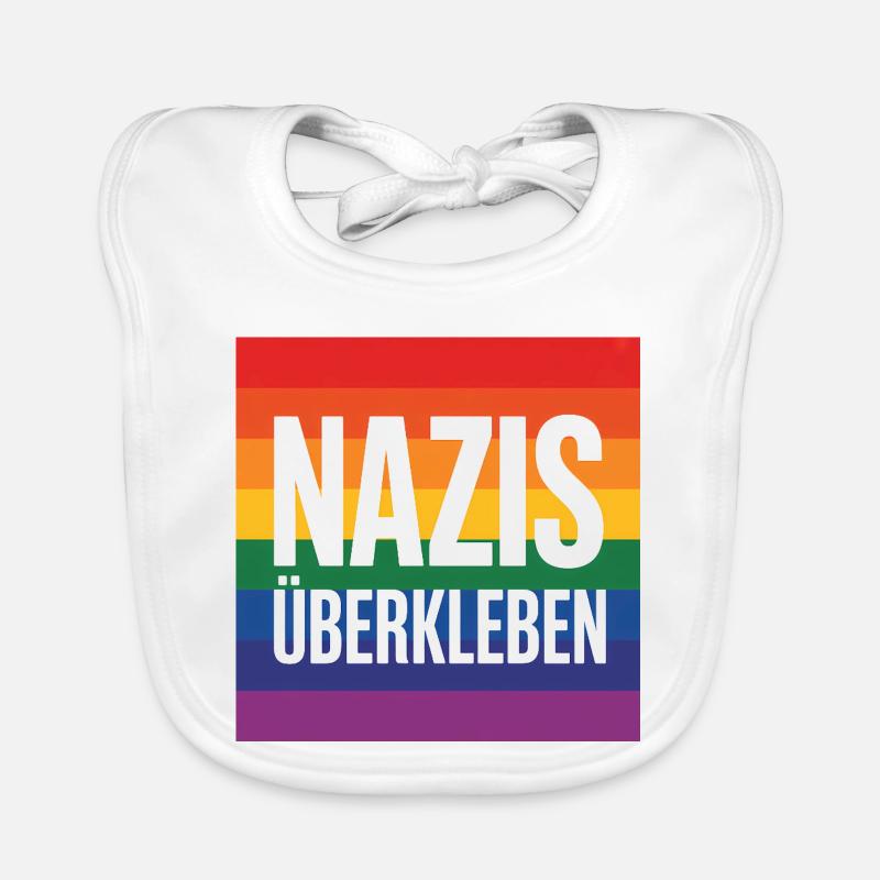 Nazis überkleben - Antifa Tee Baby Bio-Lätzchen