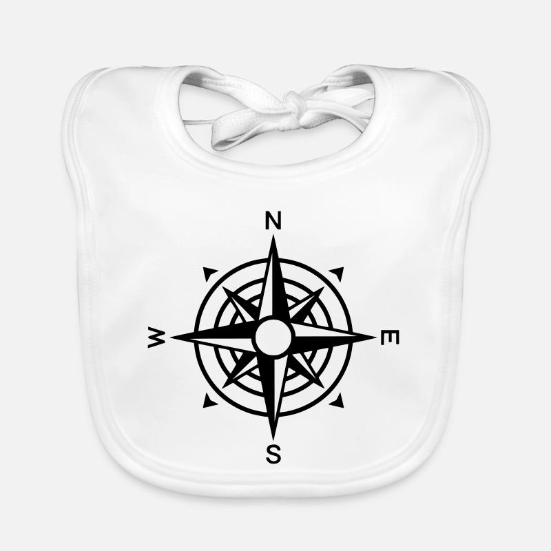 Kompass Windrose Navigation Baby Bio-Lätzchen