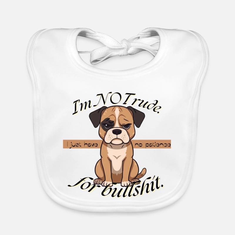 Grumpy Pup No Patience Organic Baby Bibs