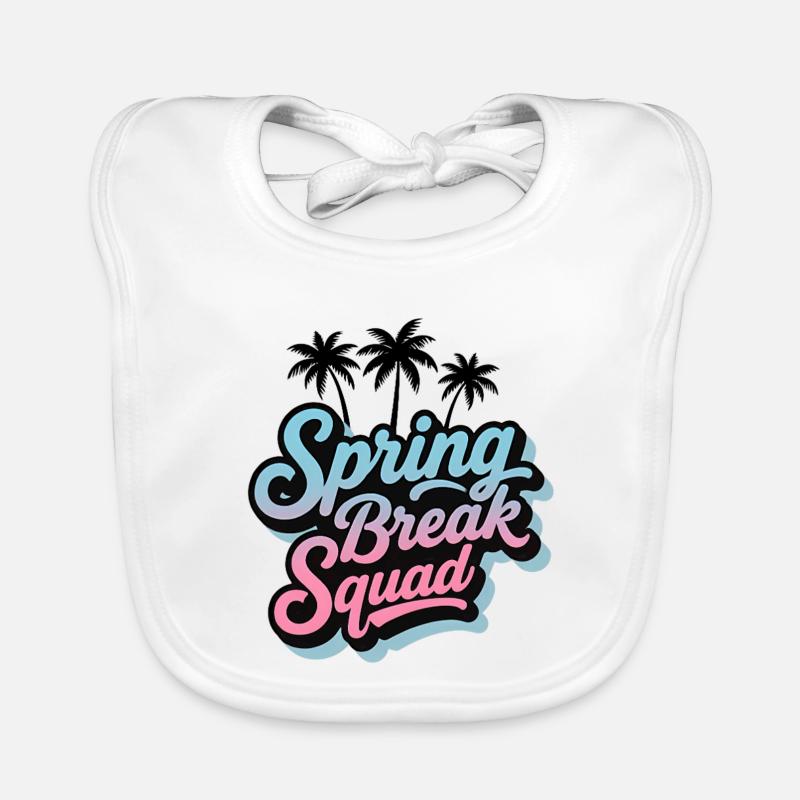 Spring Break Squad Palmen Tropen Urlaub Party Baby Bio-Lätzchen