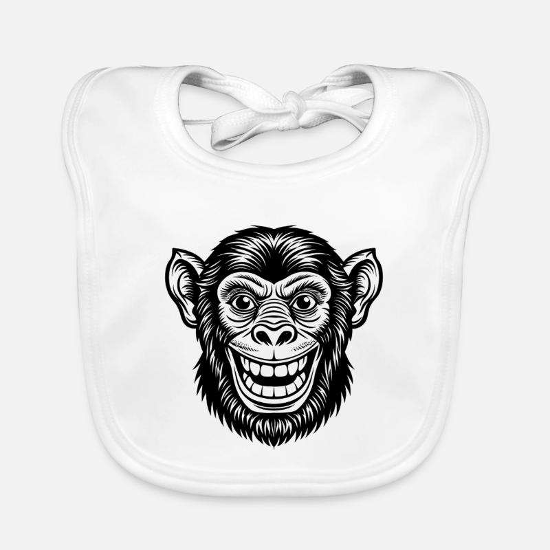Tête de singe Bavoir bio Bébé