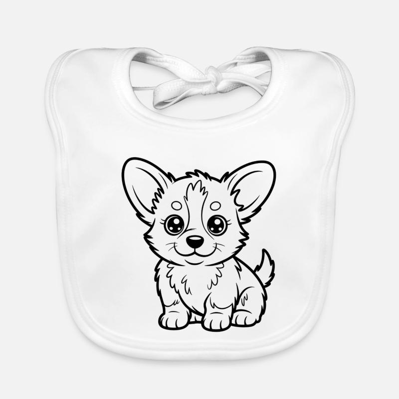 Dessin de traits de Chihuahua Câlin Bavoir bio Bébé