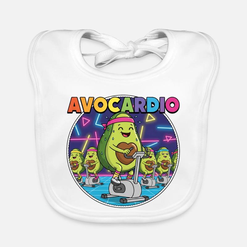Avocardio Neon Gym-Avocado Baby Bio-Lätzchen