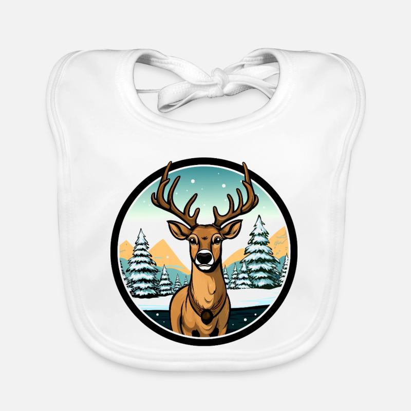 Fans de cerfs Bavoir bio Bébé