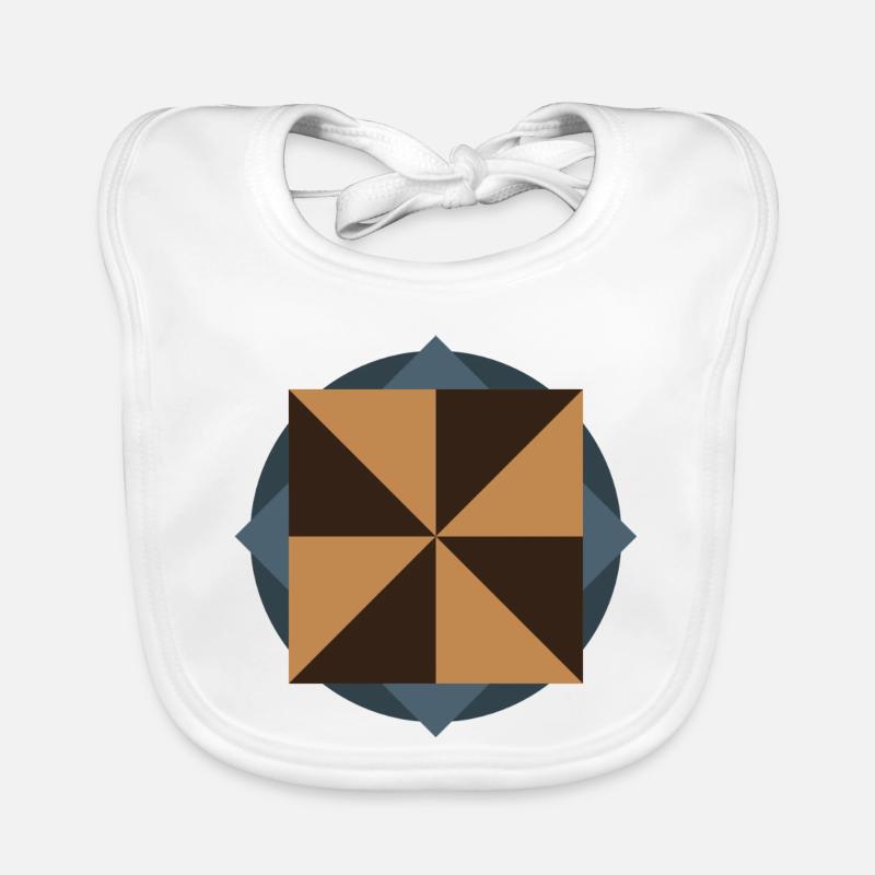 GÉOMÉTRIE DU NOYAU PYRAMIDAL | Œuvres d’art Basic Shapes Bavoir bio Bébé