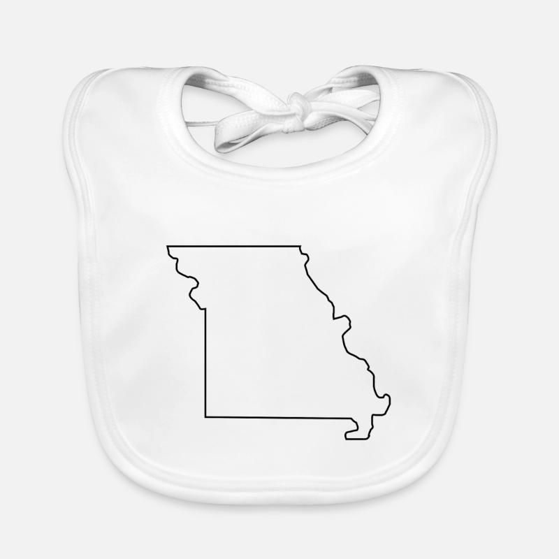 Missouri map Organic Baby Bibs