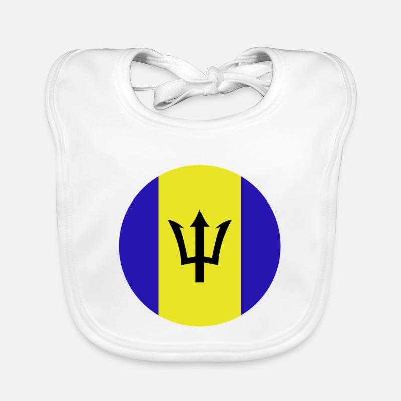 Drapeau rond de la Barbade Bavoir bio Bébé