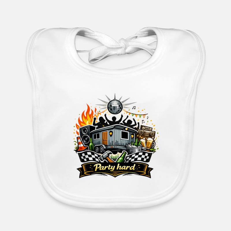 Party Construction Trailer Organic Baby Bibs
