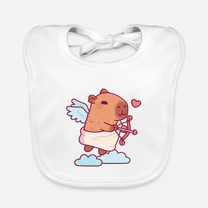 Mignon Ange Cupidon Capybara Bavoir bio Bébé