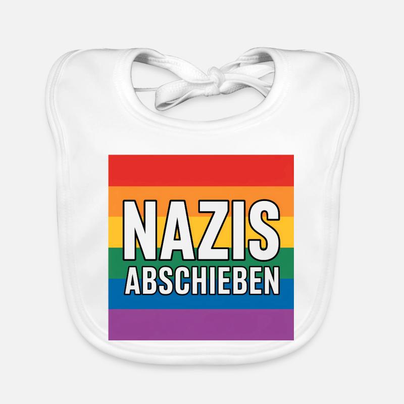 Nazis Abschieben - Antifa Tee Baby Bio-Lätzchen