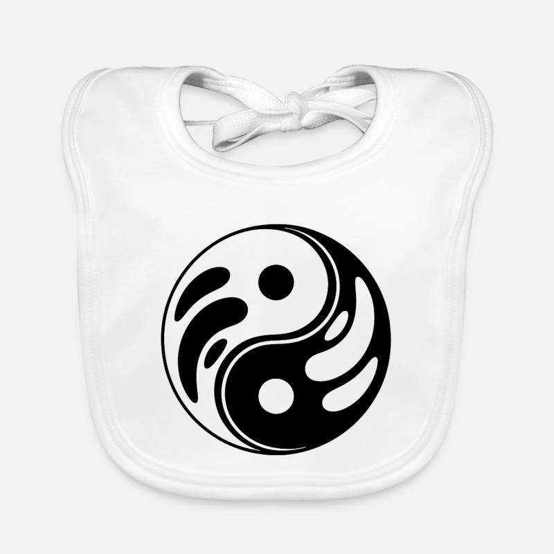 Yin Yang Balance Pattern Organic Baby Bibs