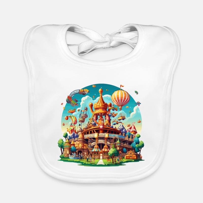 Carrousel de dirigeables de parc fantastique Bavoir bio Bébé