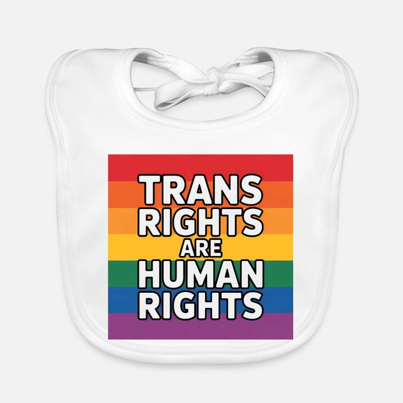 Trans-Rechte sind Menschenrechte – Pride Tee Baby Bio-Lätzchen