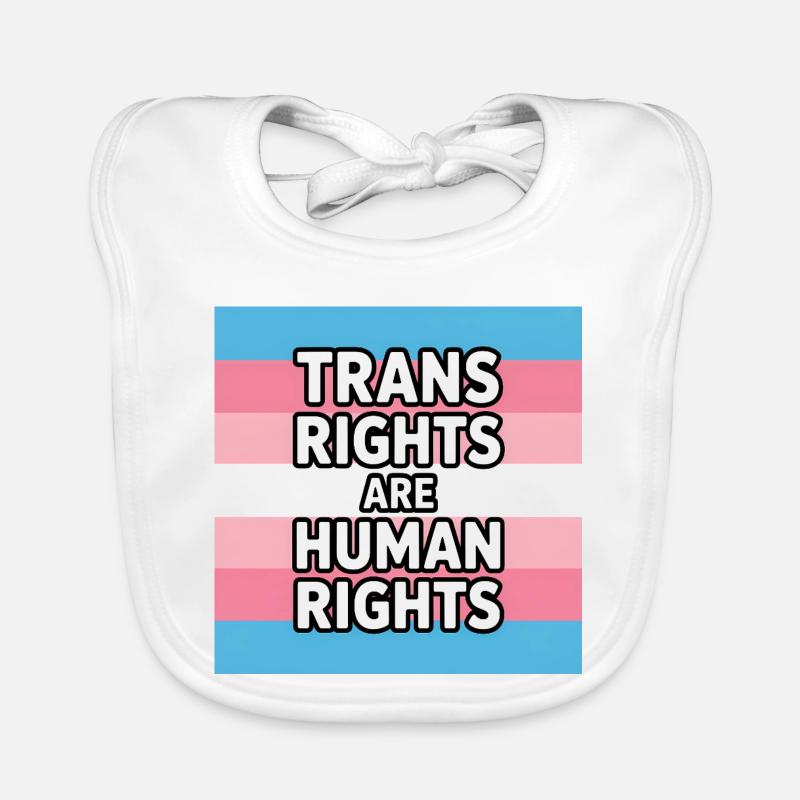 Trans-Rechte sind Menschenrechte – Pride Tee Baby Bio-Lätzchen