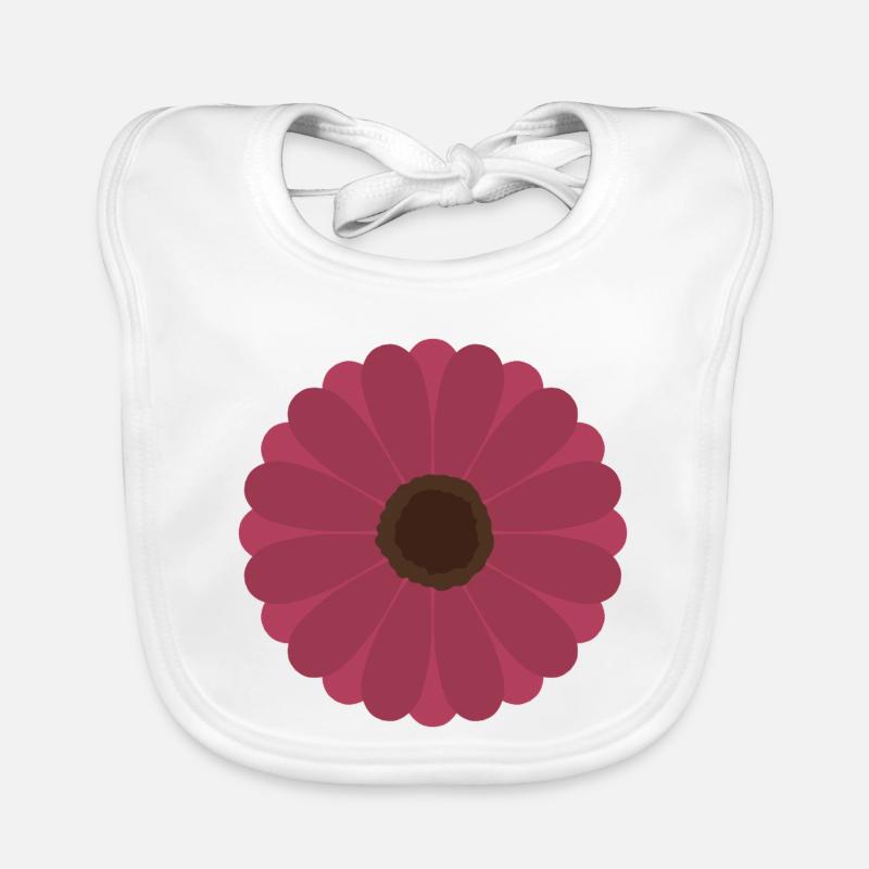 Rosa Gerbera-Blütenmuster Baby Bio-Lätzchen
