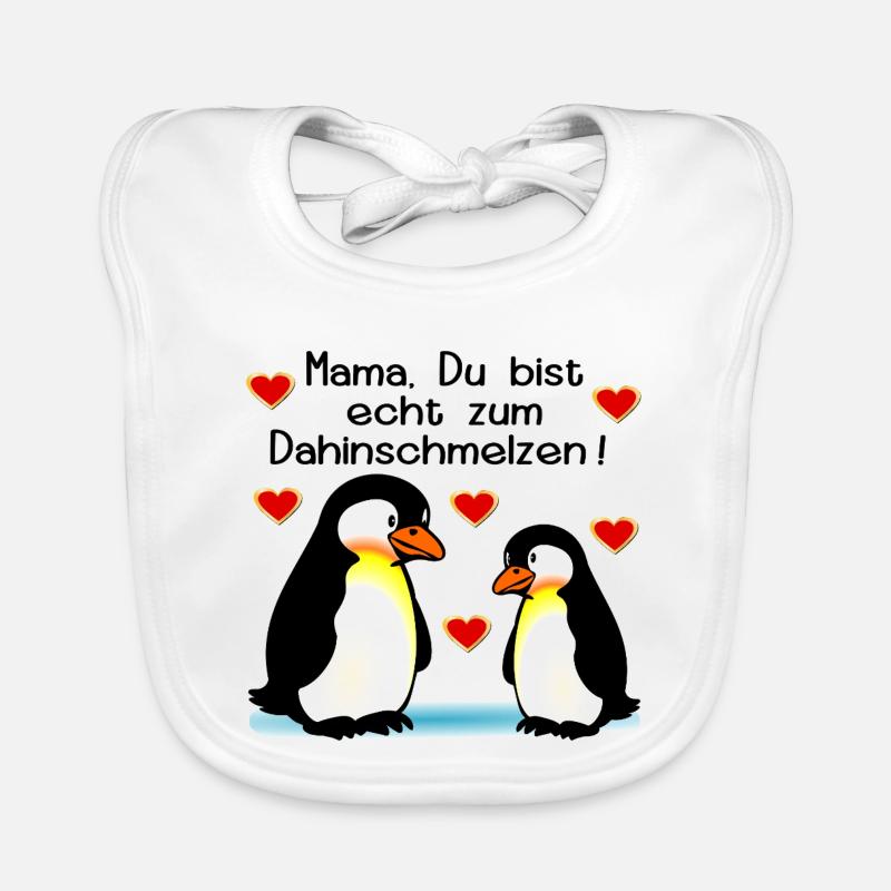 Mama Kind Pinguine Muttertag Baby Bio-Lätzchen