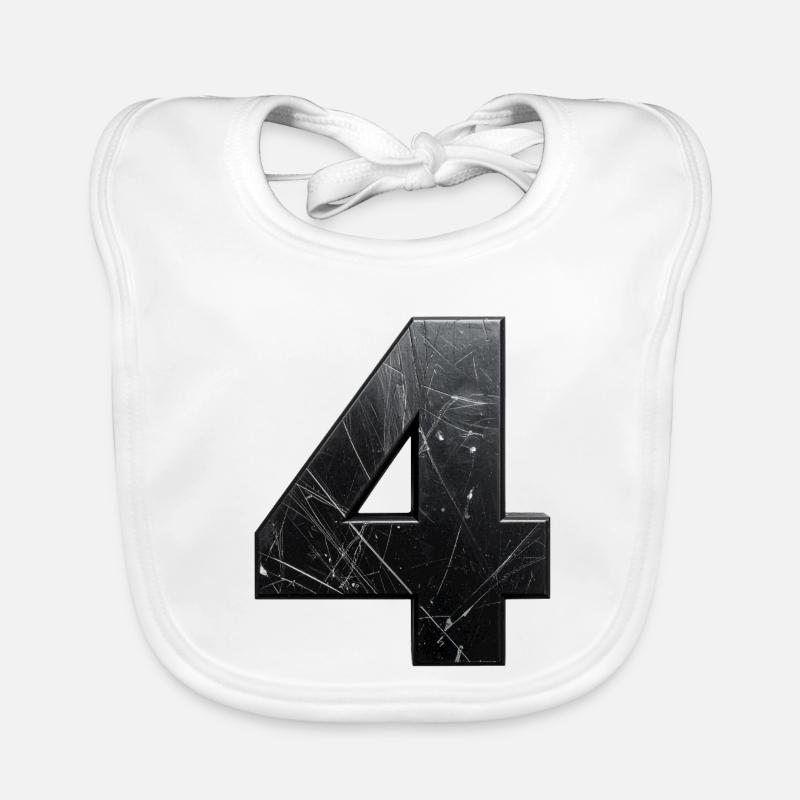 Four Metal Scratch Texture Organic Baby Bibs