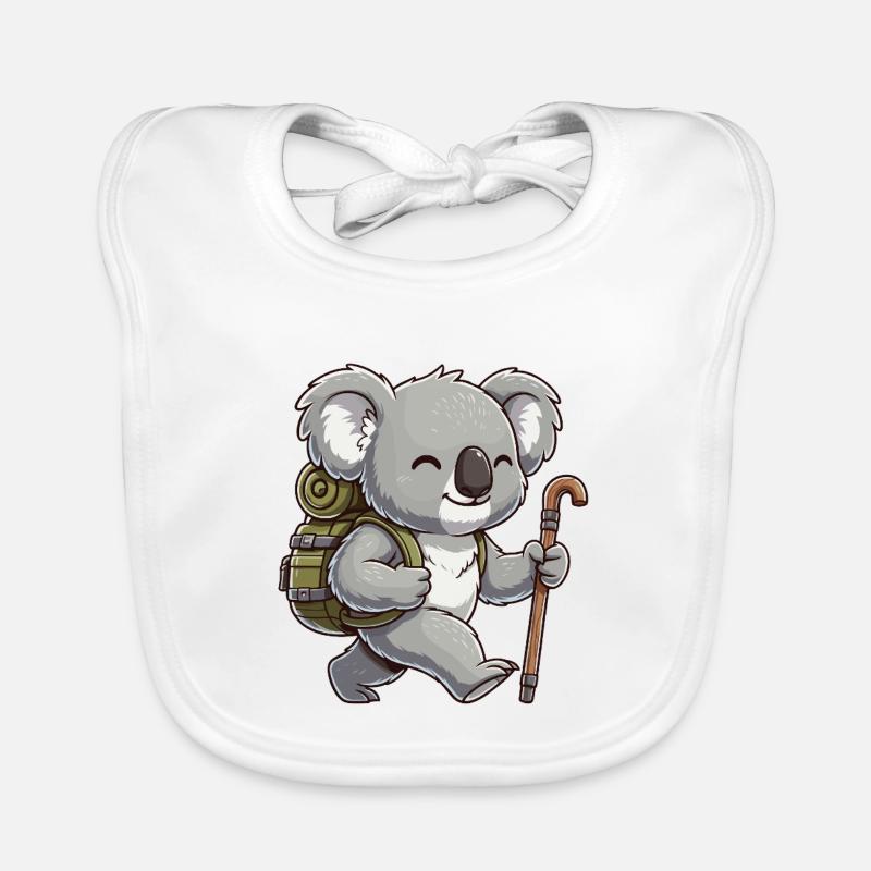Art de randonnée mignon avec l’ours koala Bavoir bio Bébé