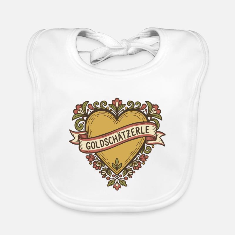 Goldschätzerle - Baden proverb dialect Organic Baby Bibs